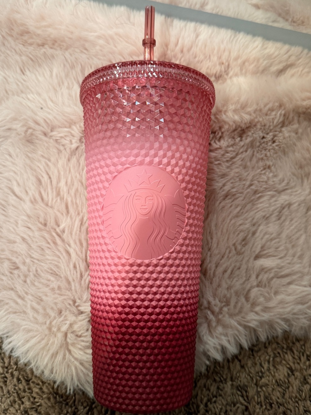 Starbucks Pink Gradient Studded Tumbler with Straw